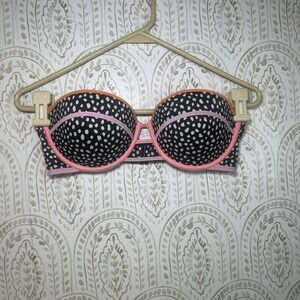 Victoria's Secret Women's Size‎ 34D Pebble Dot Flirt Bandeau Swim Top